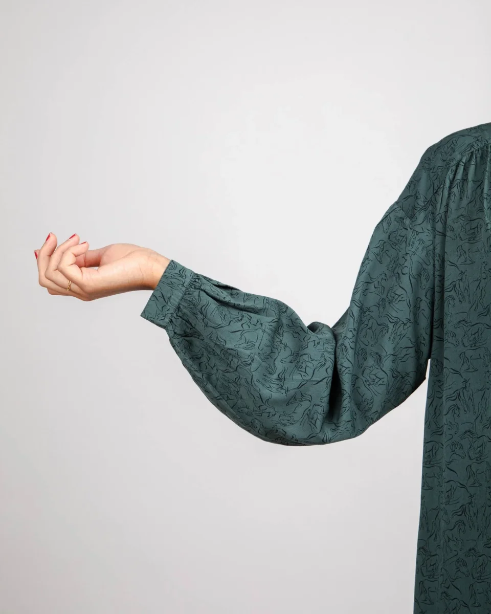 Riding Boho Kleid Dark Green – Bild 7