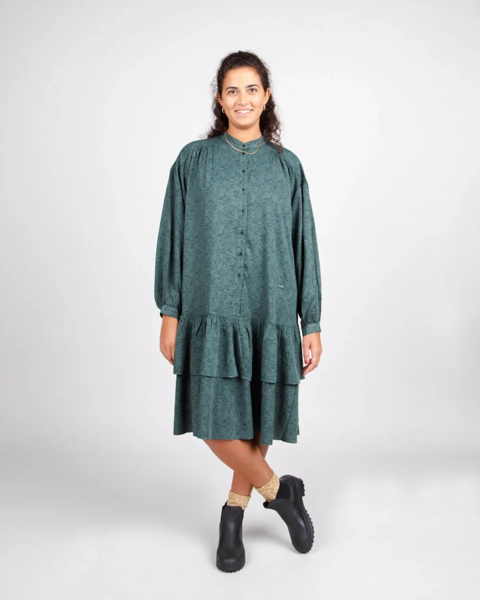 Riding Boho Kleid Dark Green – Bild 2